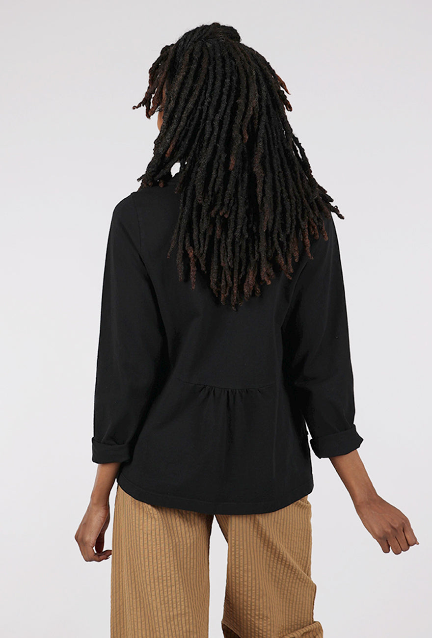 Fenini Paper Cotton Blazer, Black