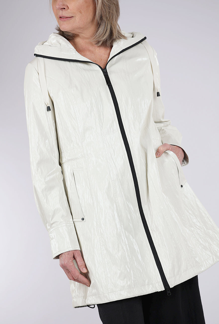 Nikki Jones Luster Hooded Anorak, Cream