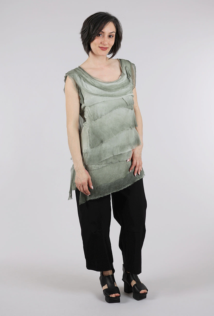 Liabella Tattered Tiers Top, Olive