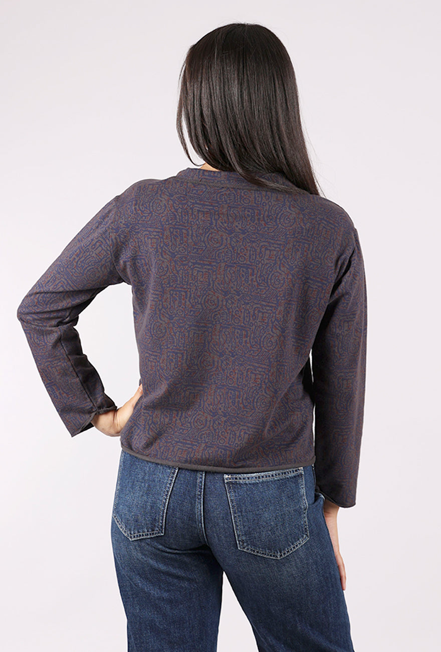 Prairie Cotton Overdye Rollneck Top, Graphite