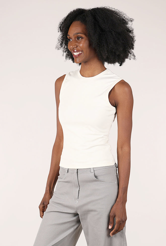 Grade & Gather Wide Shoulder Tank, Soy