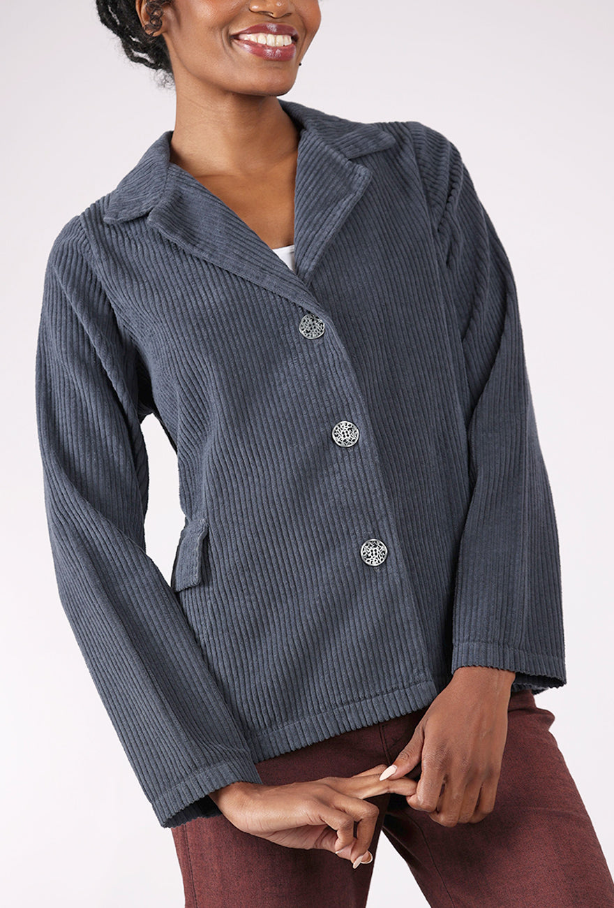 Fenini Corduroy Blazer, Charcoal