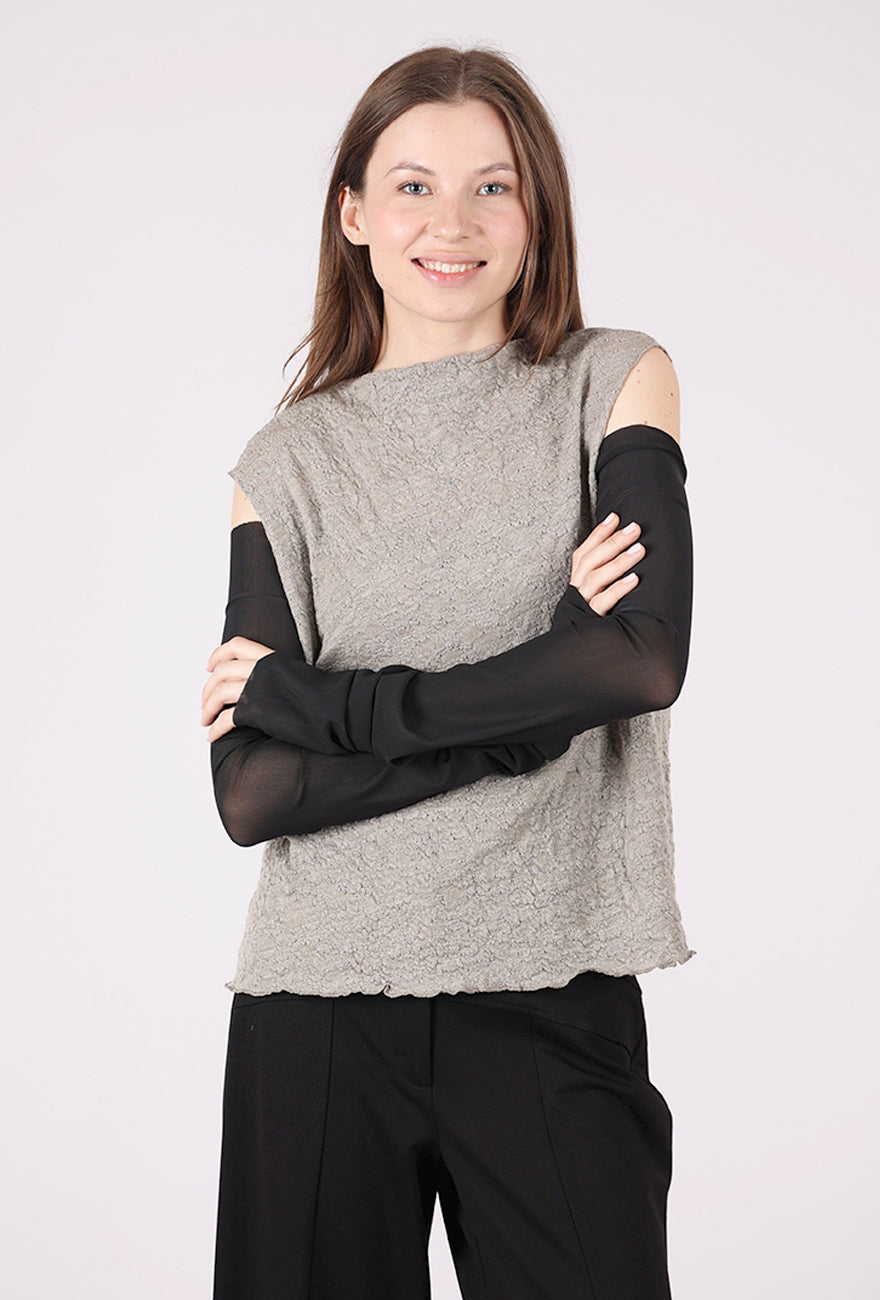 Ozai Long Mesh Arm Warmers, Black