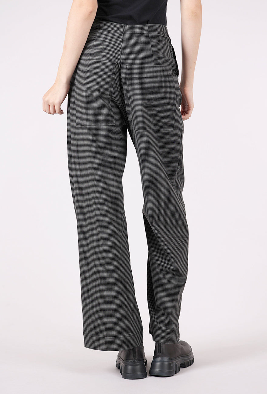 Rundholz Sig Stretch Menswear Trouser, Black Check