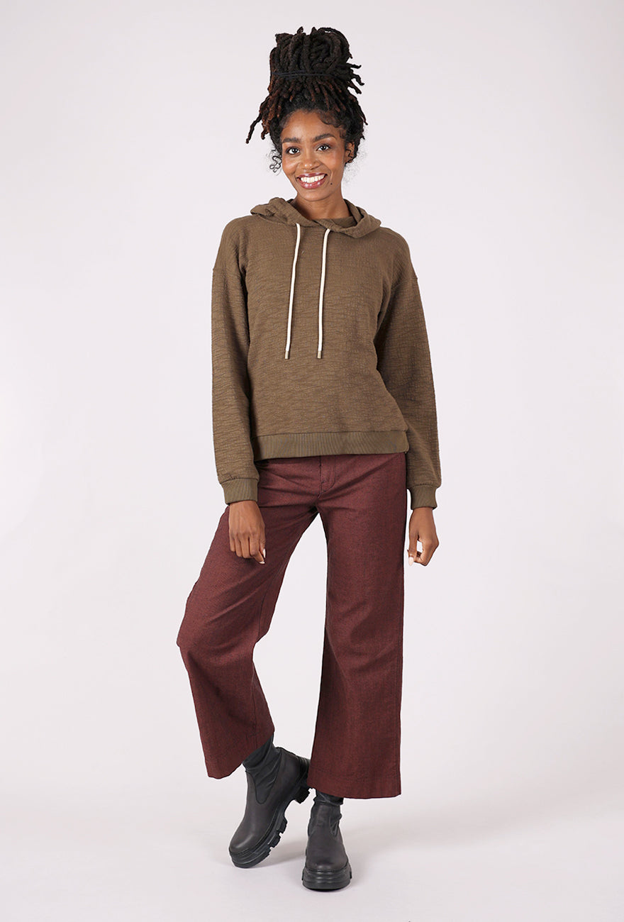 High-Low Sweatshirt Hoodie, Cloud Fern