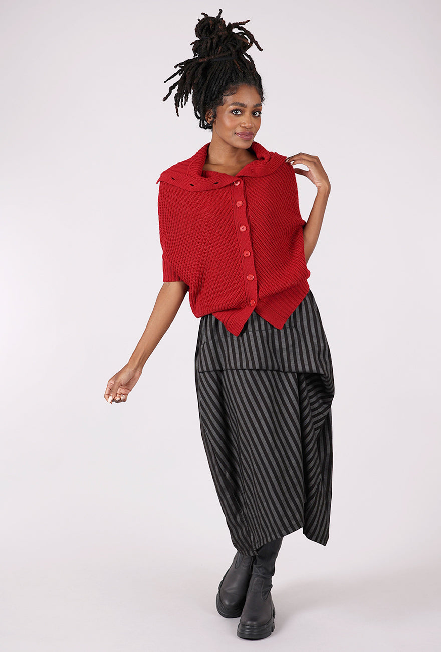 Moyuru Turnaround Cardie, Red