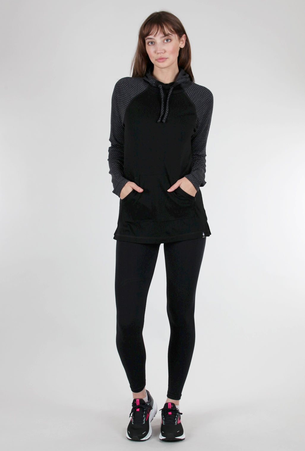 Smartwool Thermal Drape Hood Base Layer, Black Dot