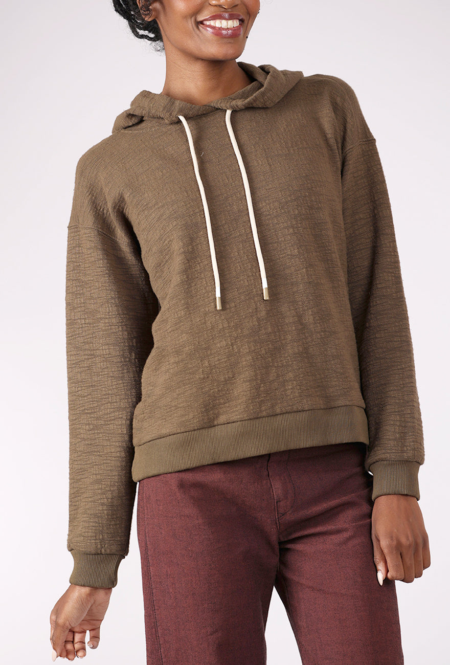High-Low Sweatshirt Hoodie, Cloud Fern