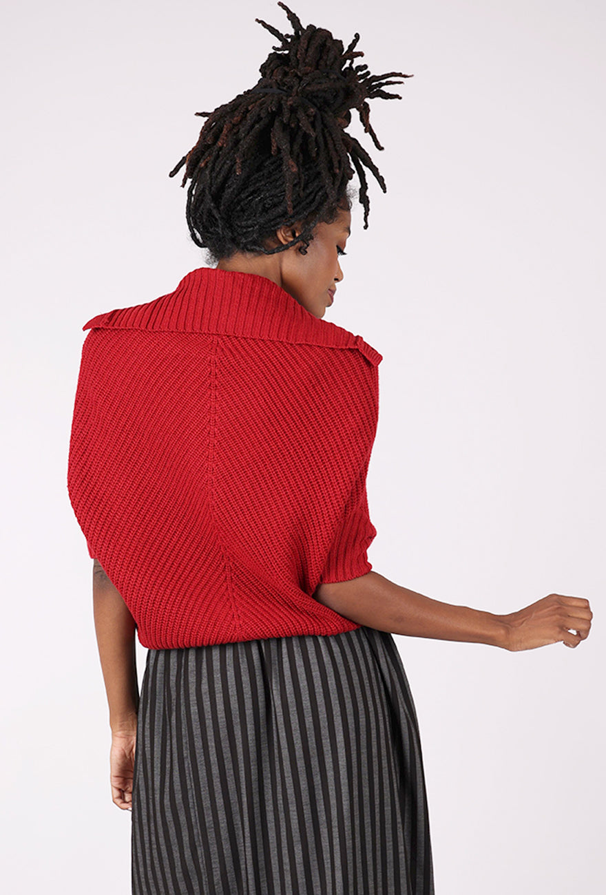 Moyuru Turnaround Cardie, Red