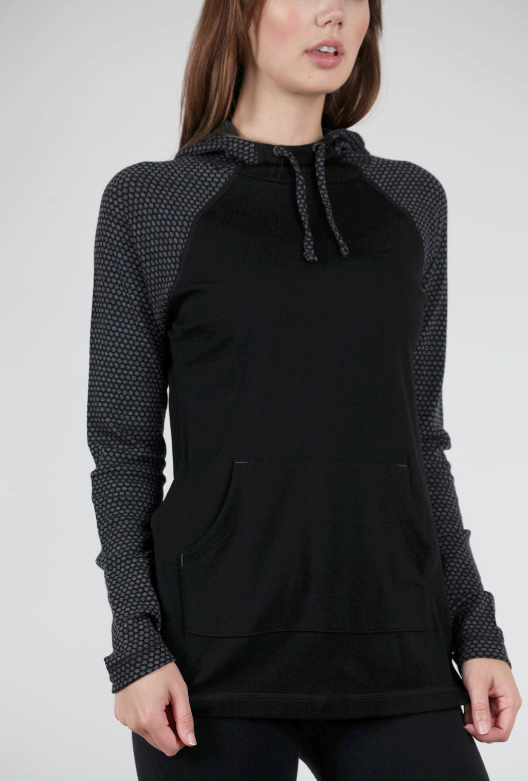 Smartwool Thermal Drape Hood Base Layer, Black Dot