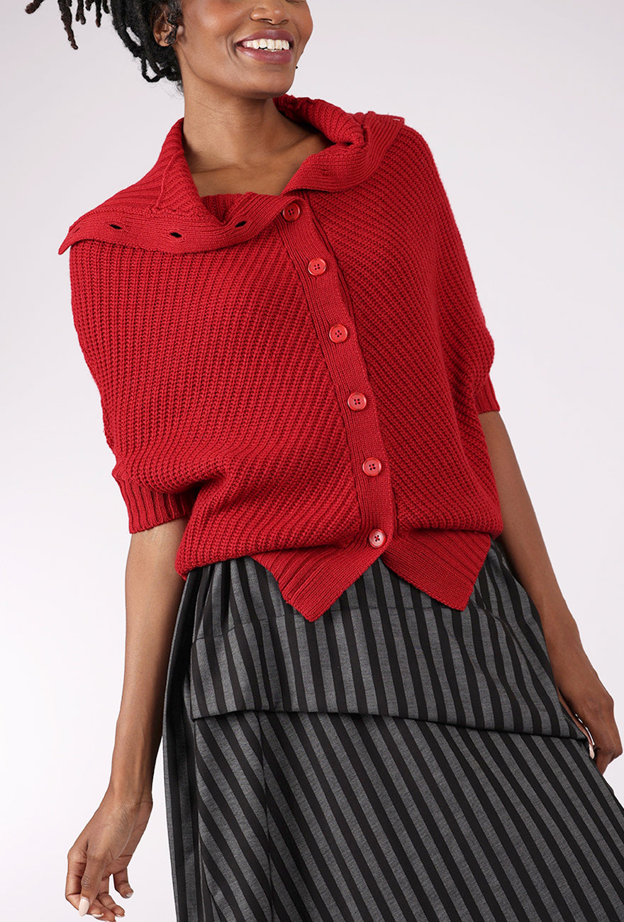 Moyuru Turnaround Cardie, Red