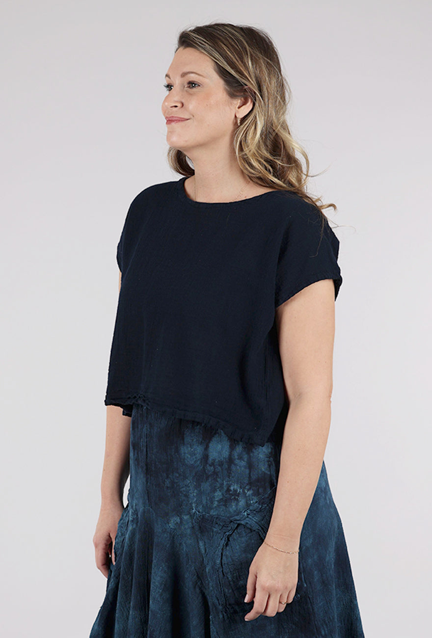 Oh My Gauze Olga Top, Sapphire