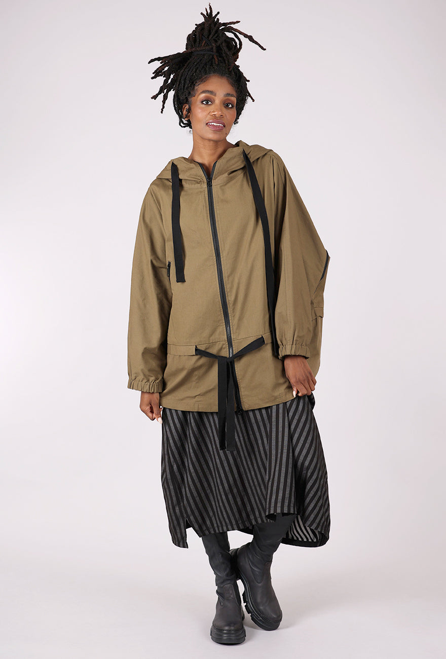 Moyuru Cocoon Zip Topper, Khaki