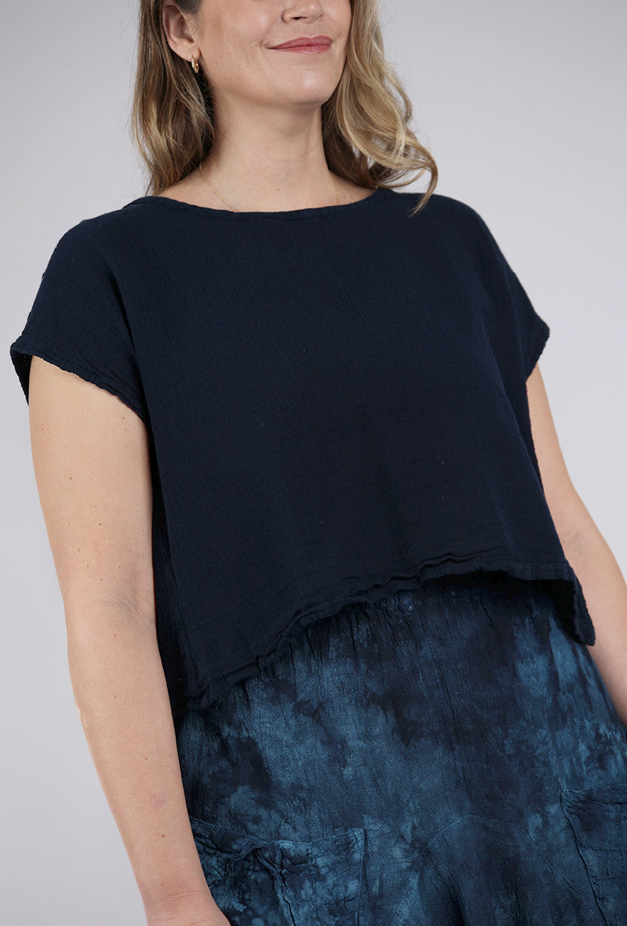 Oh My Gauze Olga Top, Sapphire