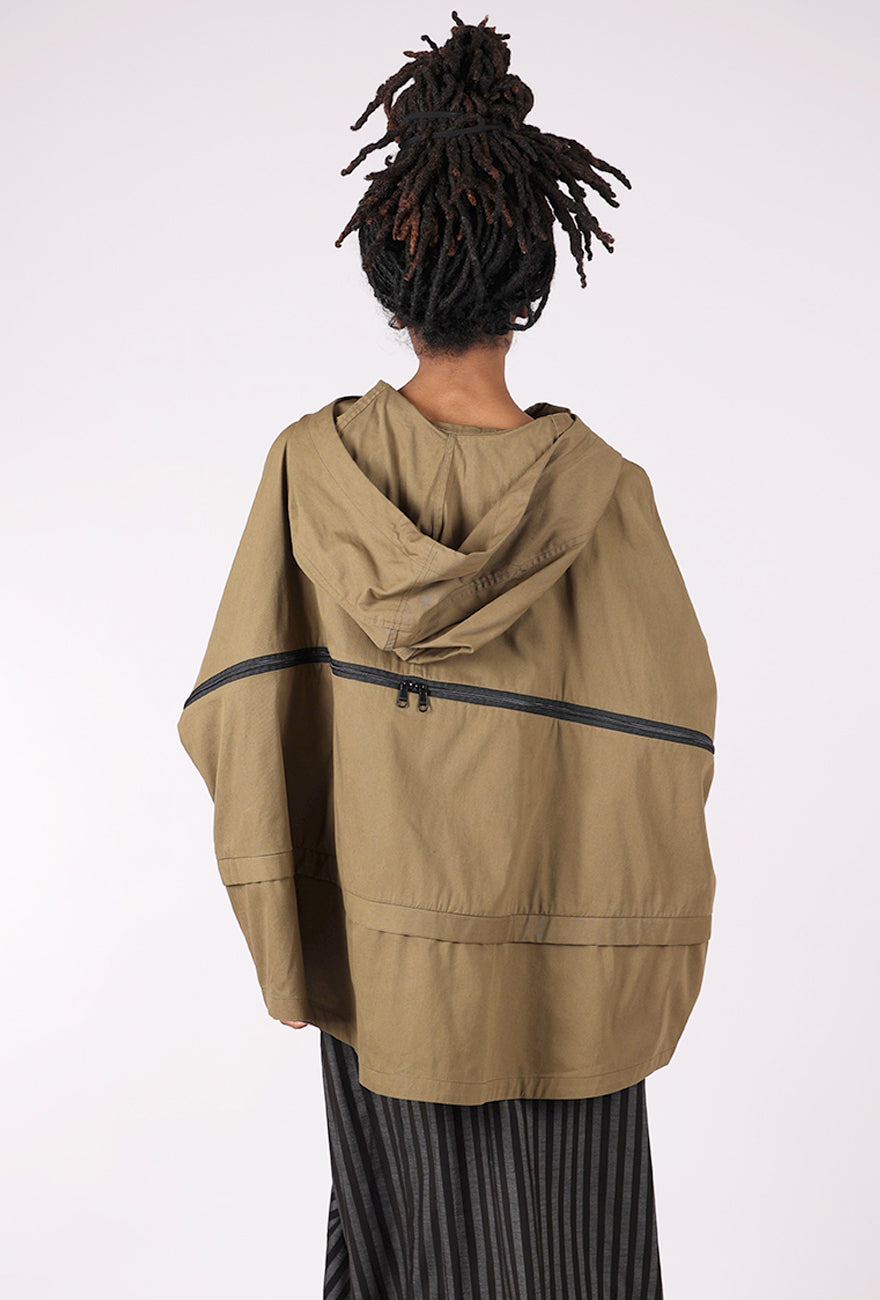 Moyuru Cocoon Zip Topper, Khaki