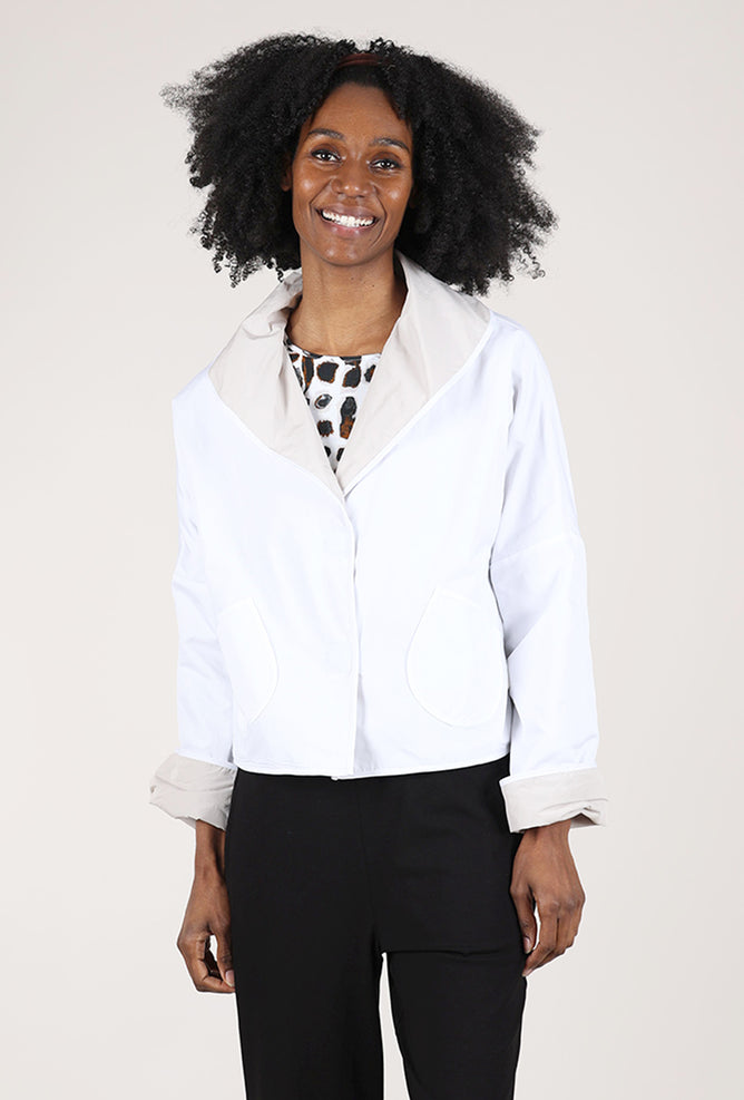 Olivia by Habitat Reversible Taffeta Shawl Jacket, Sand