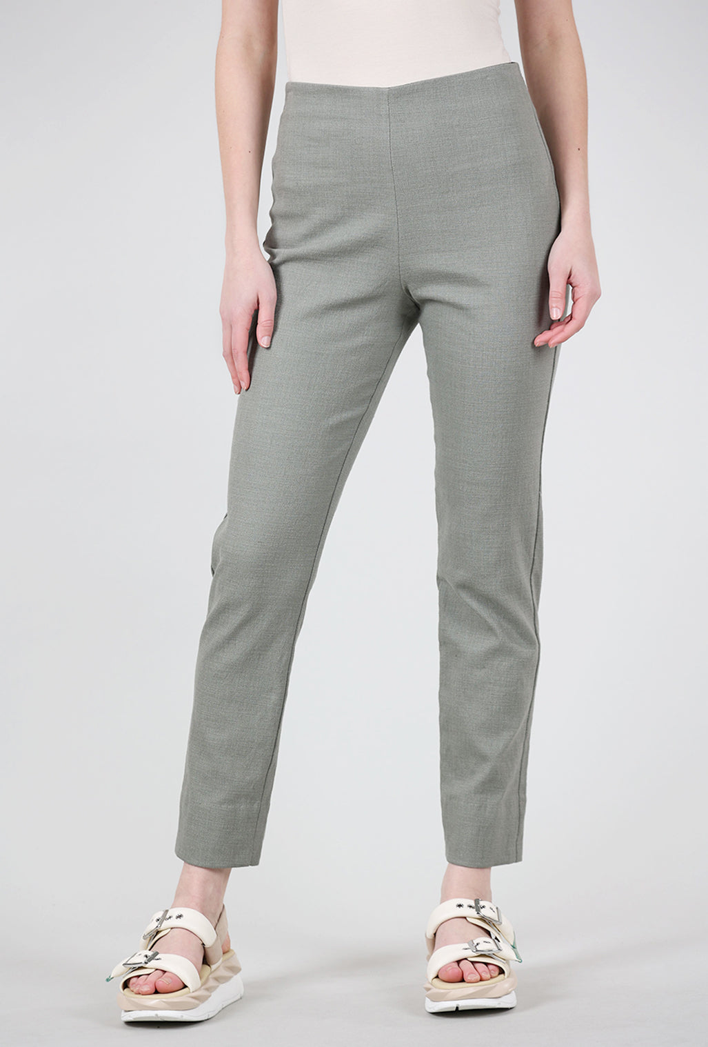 Equestrian Linen Texture Milo Pant, Fatigue