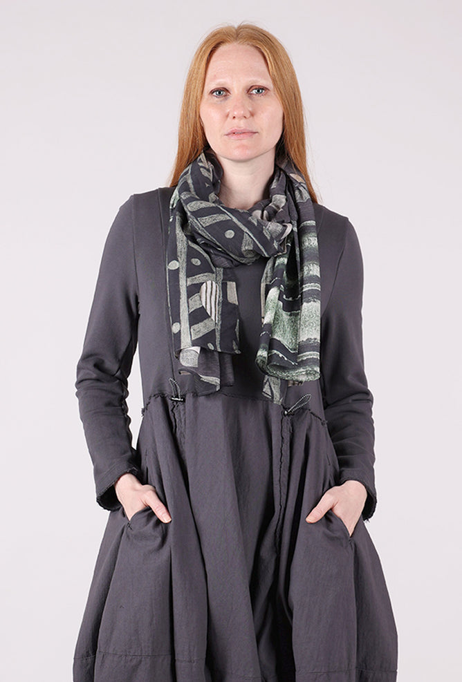 Grizas Grizas Print Scarf, Forest Block