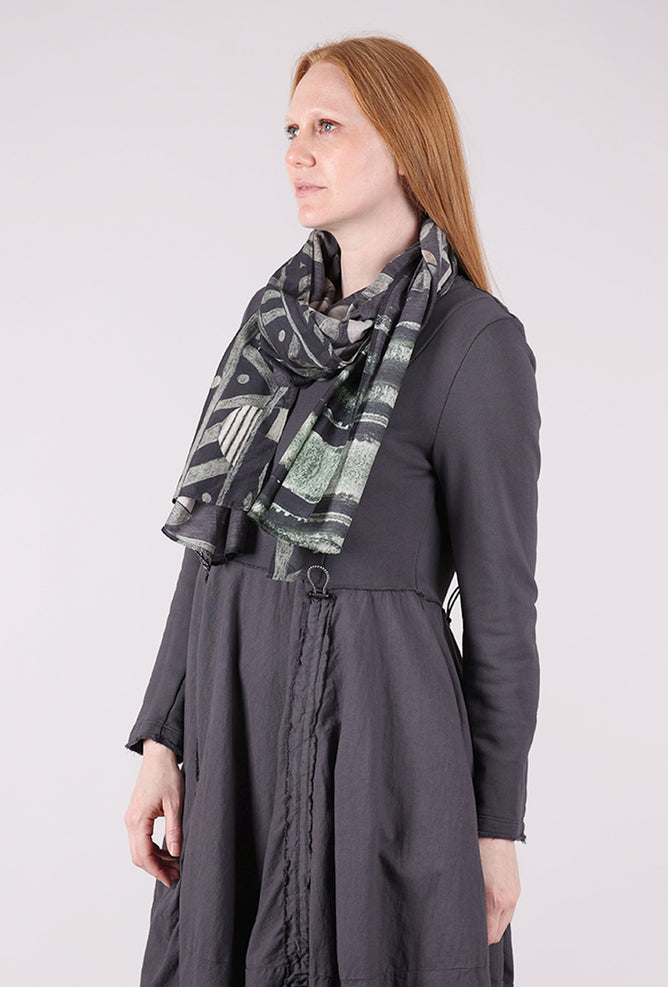 Grizas Grizas Print Scarf, Forest Block