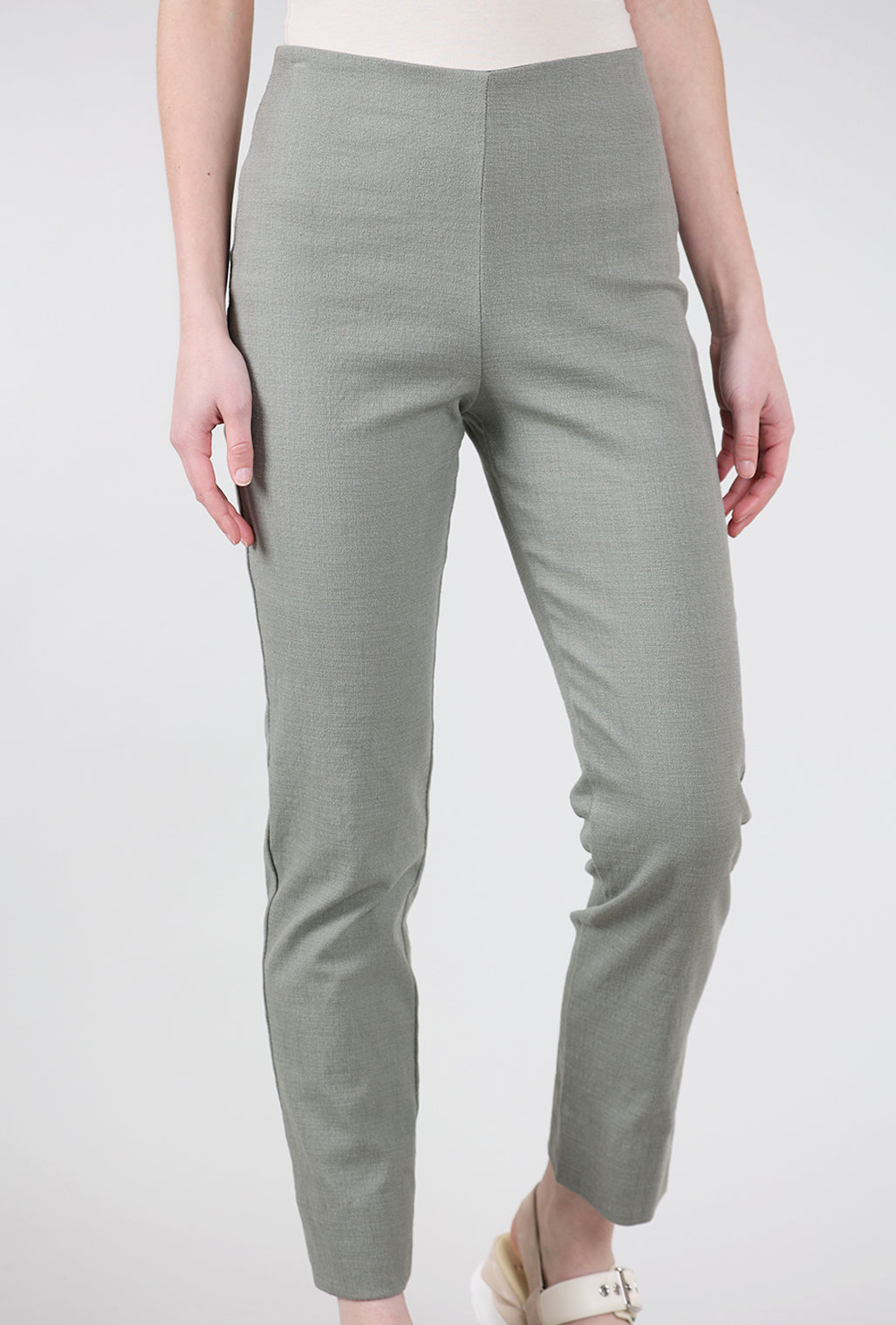 Equestrian Linen Texture Milo Pant, Fatigue