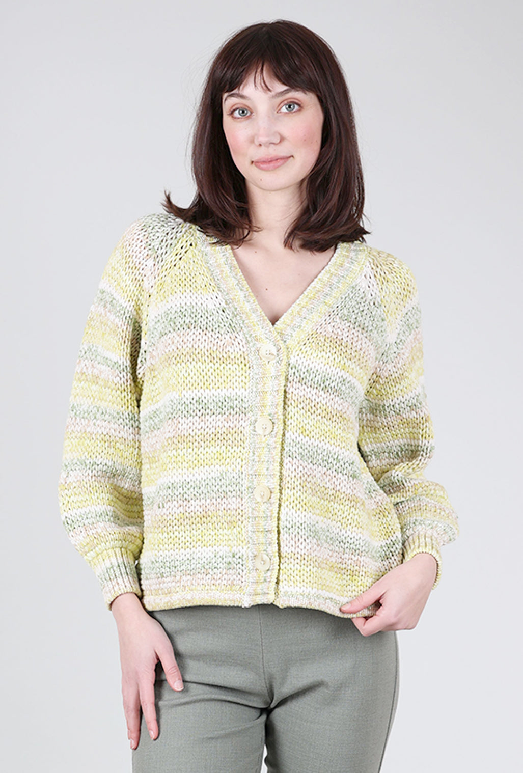 Margaret O'Leary Open-Stitch Cardie, Meadow