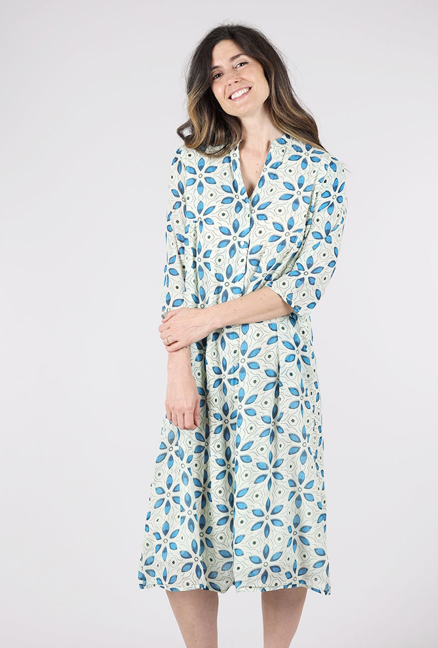 Dolma Heather Cotton Dress, Blue