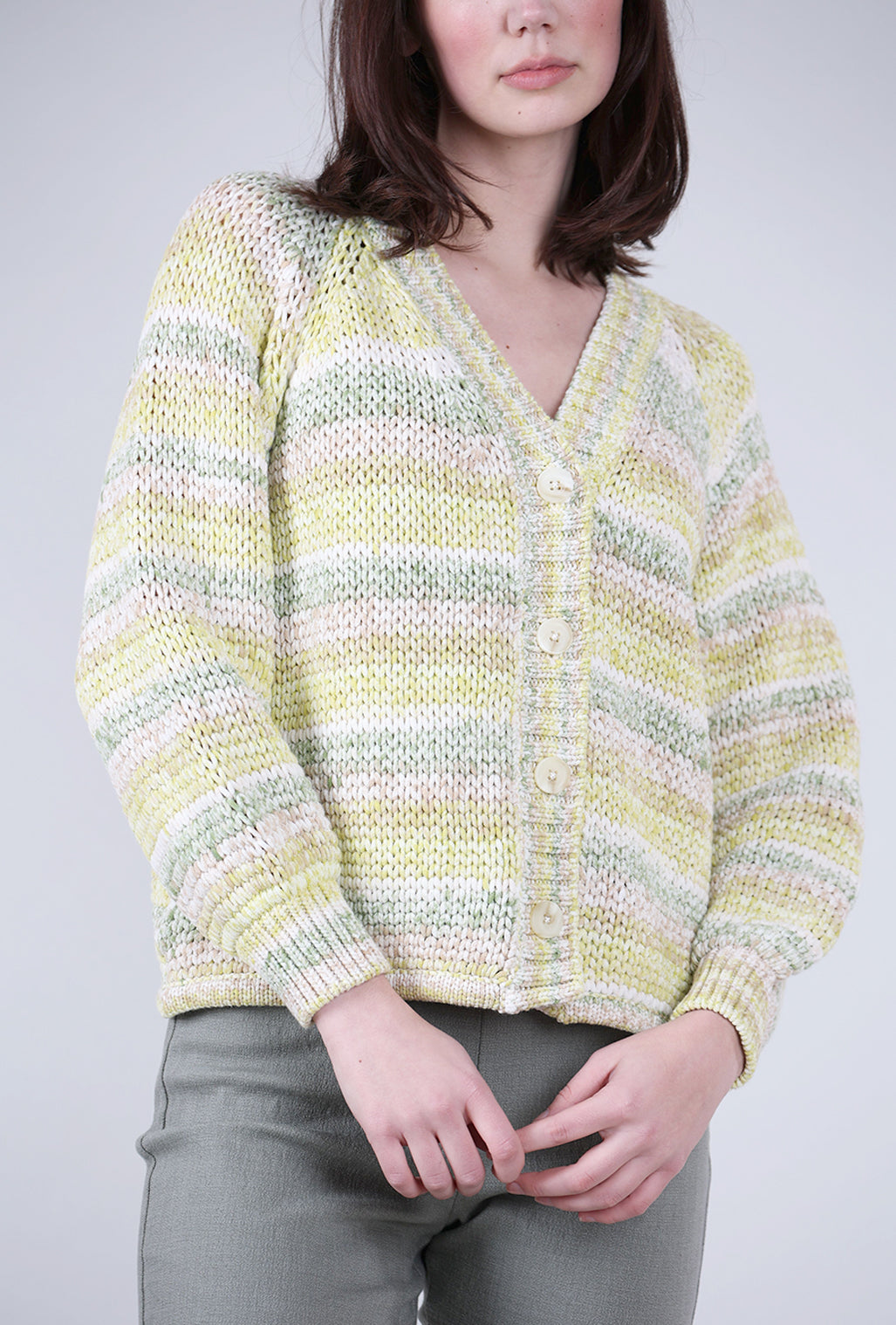 Margaret O'Leary Open-Stitch Cardie, Meadow