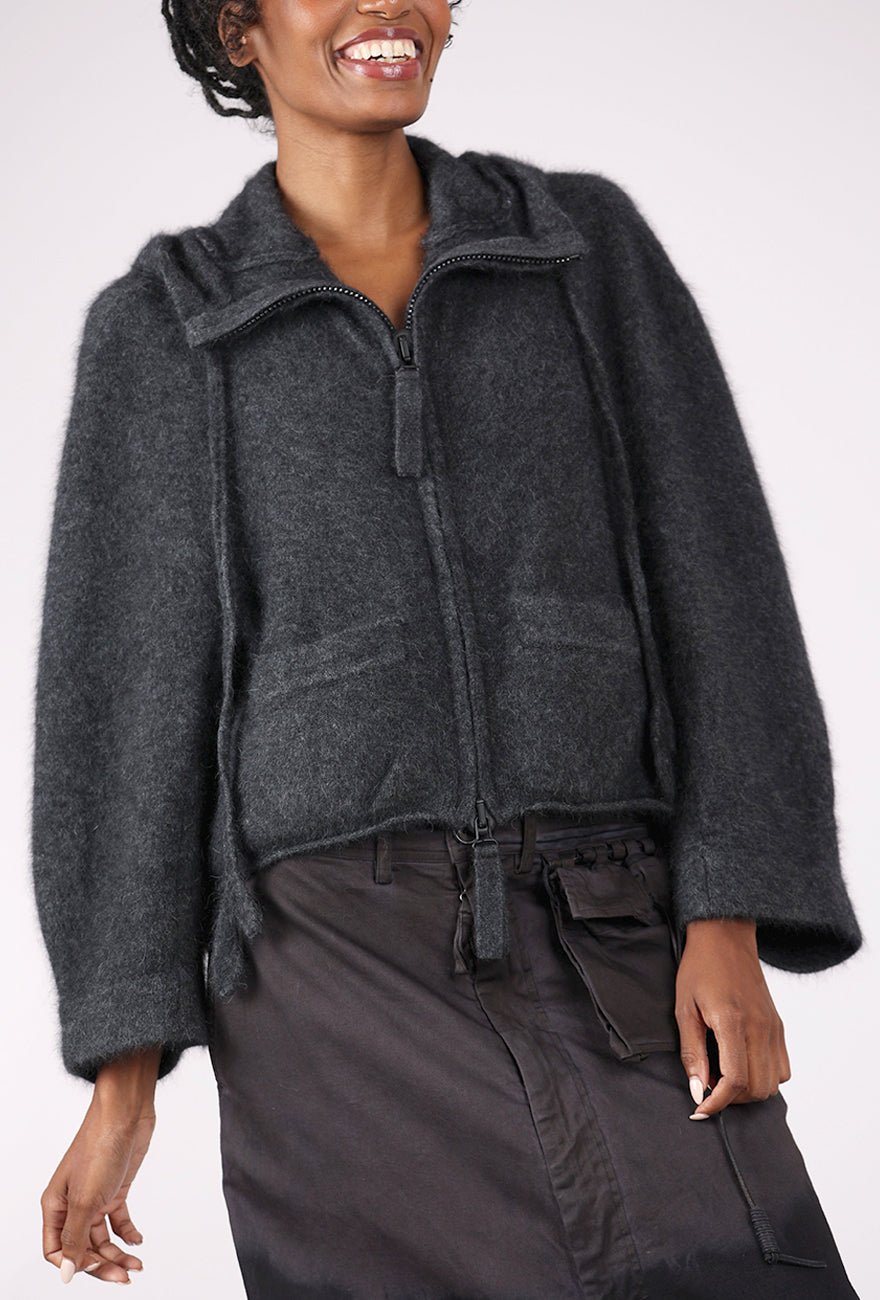Rundholz Luxe Bomber Cardie, Crow Melange