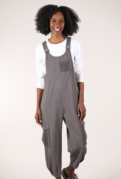 Fenini Knit Jersey Overalls, Dusk