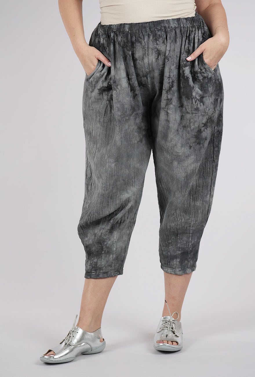 Oh My Gauze Dart Pant, Washed Black