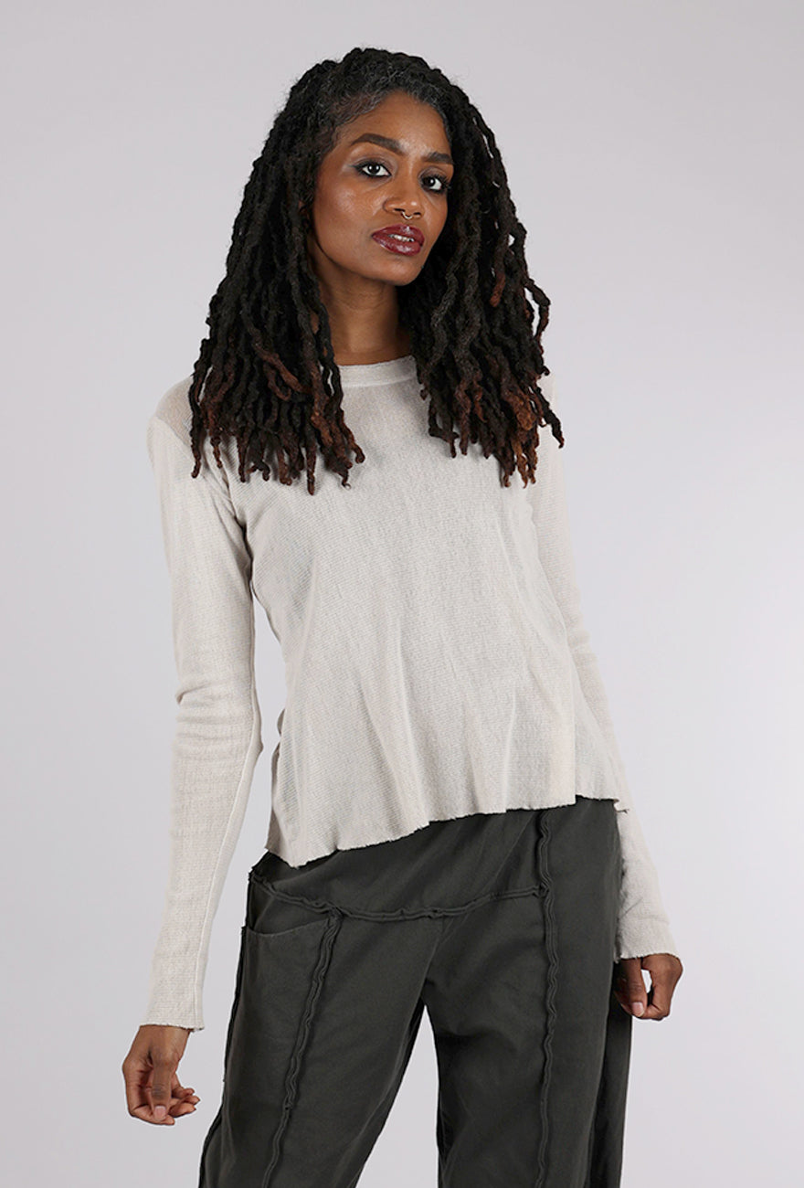 Cynthia Ashby Cotton Mesh Tee, Ashby White