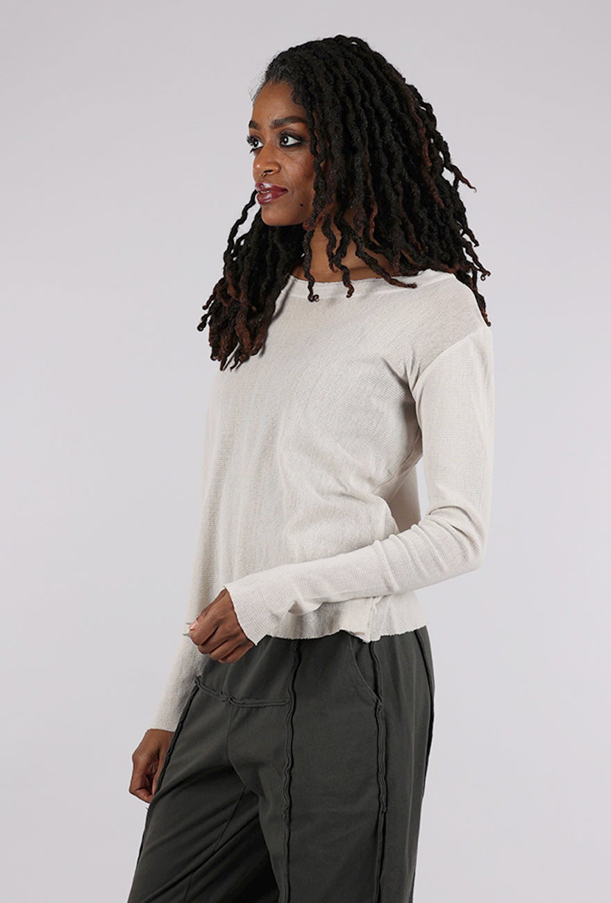 Cynthia Ashby Cotton Mesh Tee, Ashby White