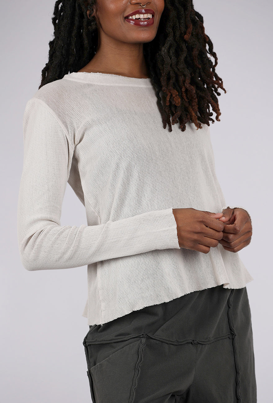 Cynthia Ashby Cotton Mesh Tee, Ashby White