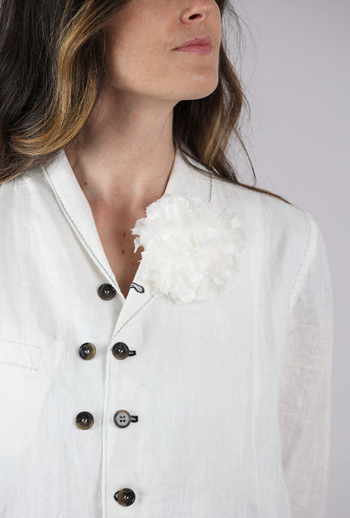 Umit Unal Petal Pin, White