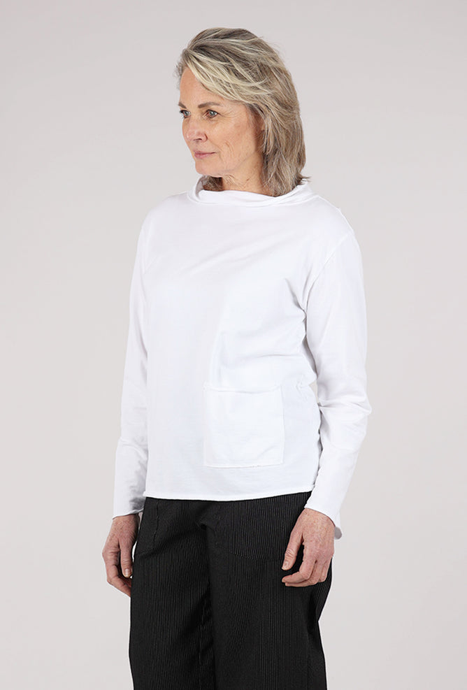 Prairie Cotton Relaxed Yoga Top, White