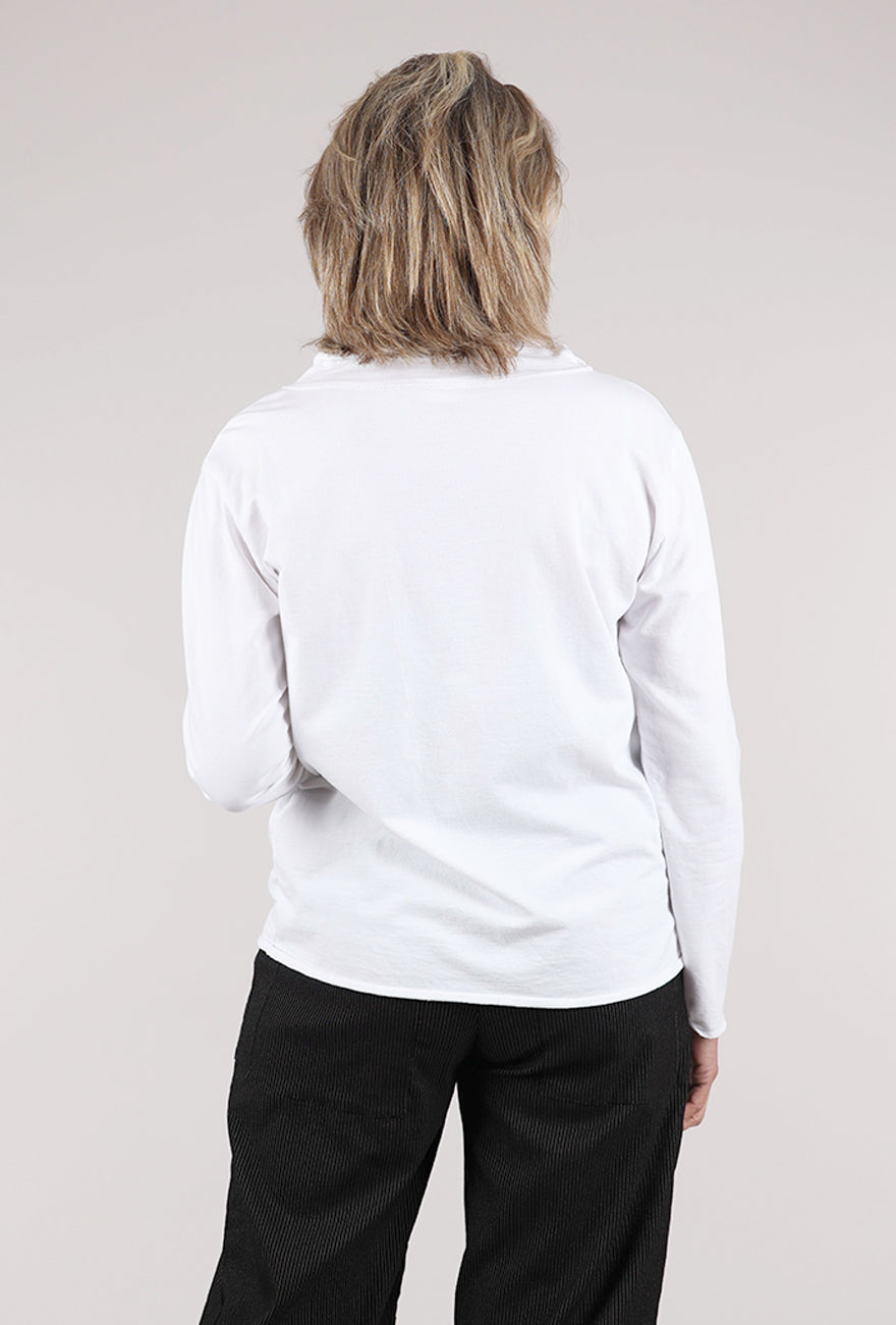 Prairie Cotton Relaxed Yoga Top, White