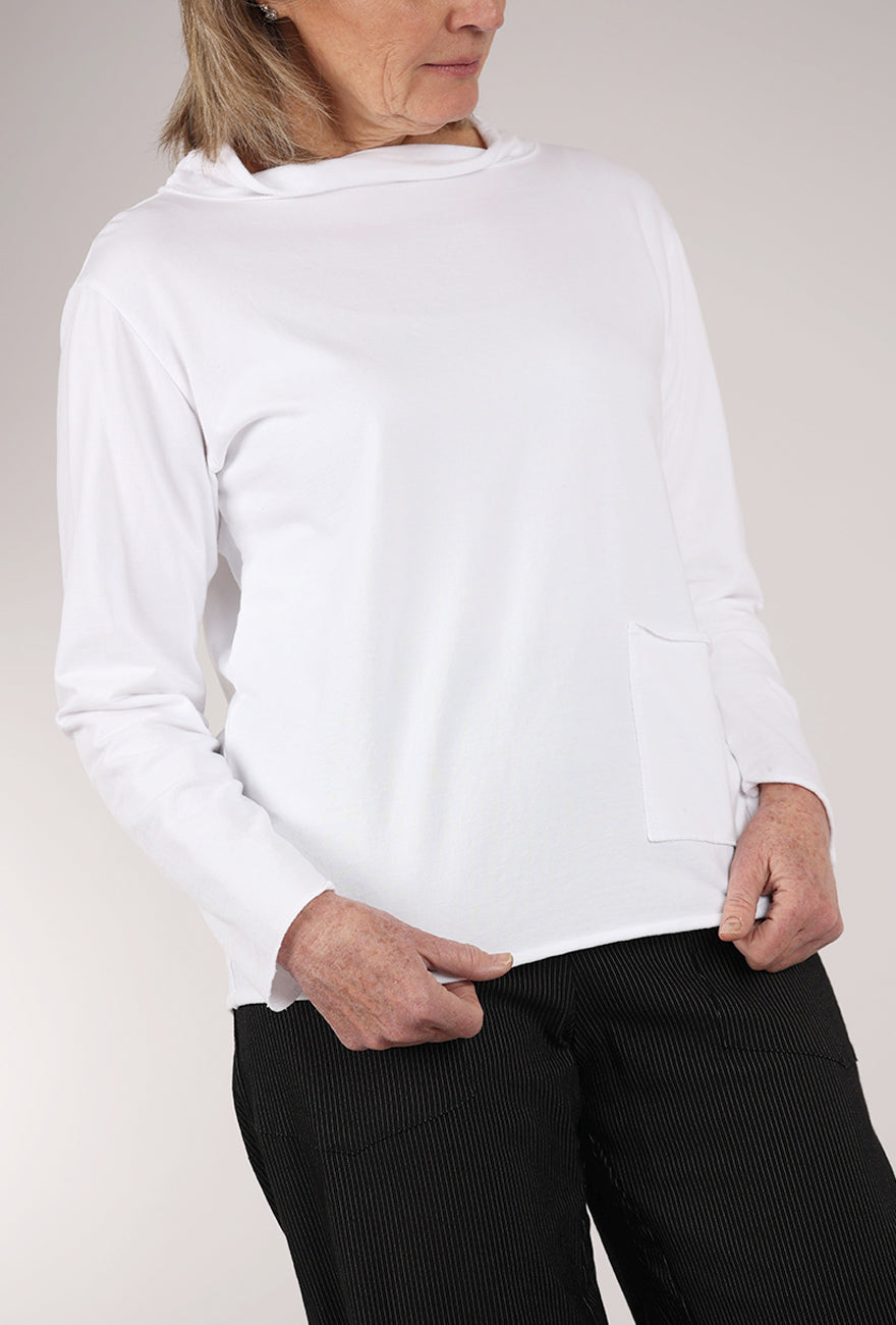 Prairie Cotton Relaxed Yoga Top, White