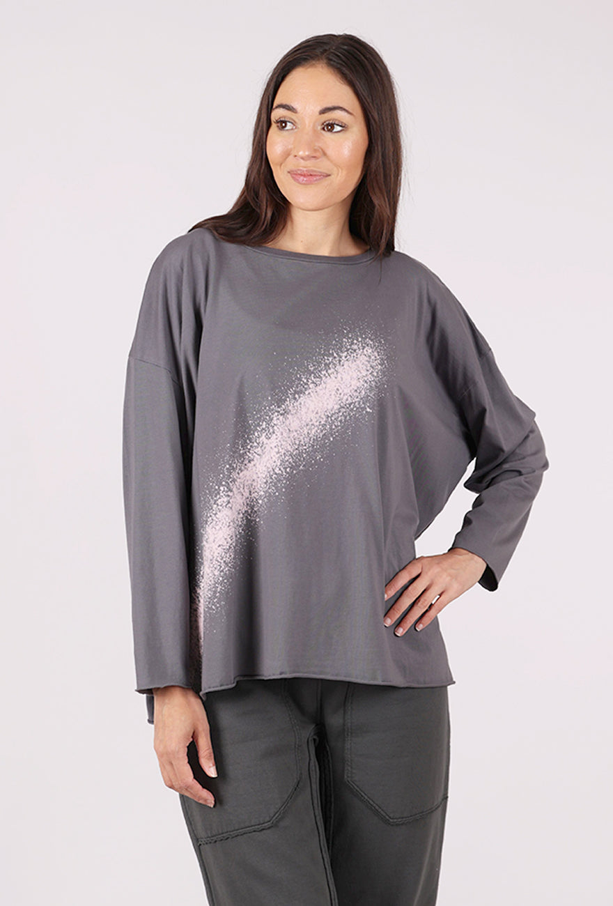Planet Bleached Boxy Tee, Lava