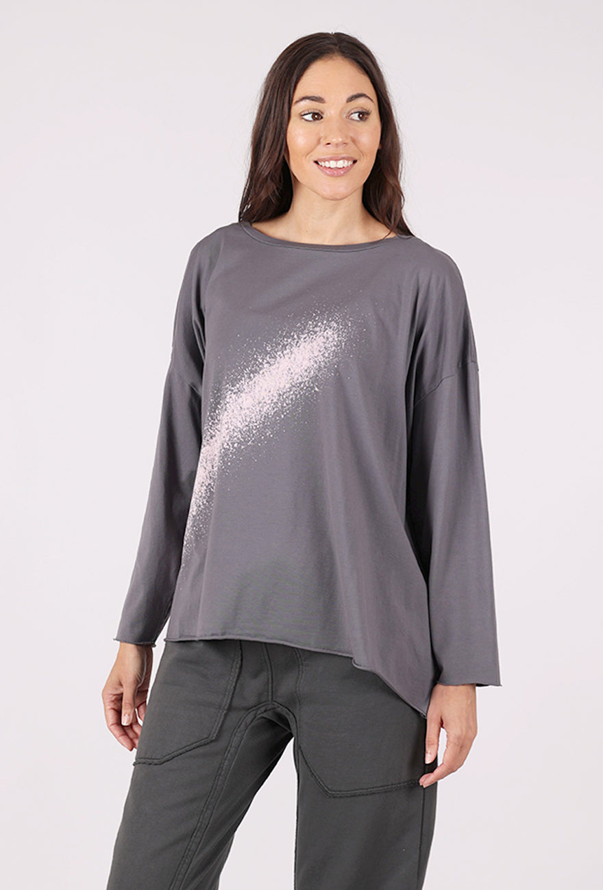 Planet Bleached Boxy Tee, Lava