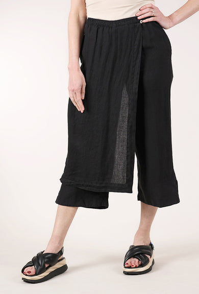 By Basics Skirt-Pant Culottes, Black
