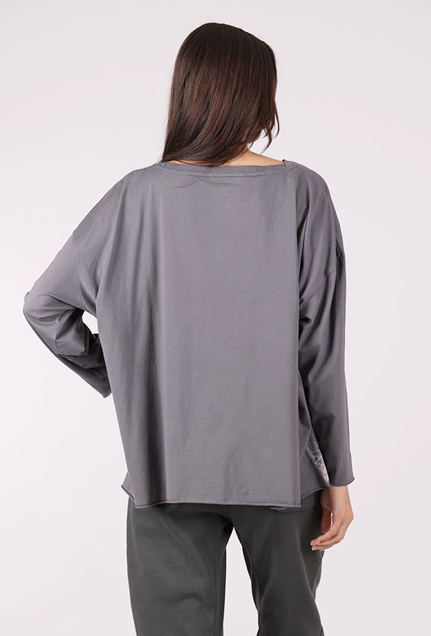 Planet Bleached Boxy Tee, Lava