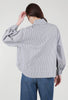 Planet Puffy-Sleeve Shirt, Gray Stripe 