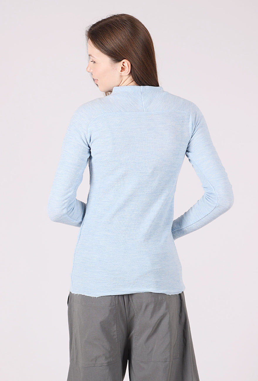 By Basics Saddle Back Neck Pullover, Sky Melange