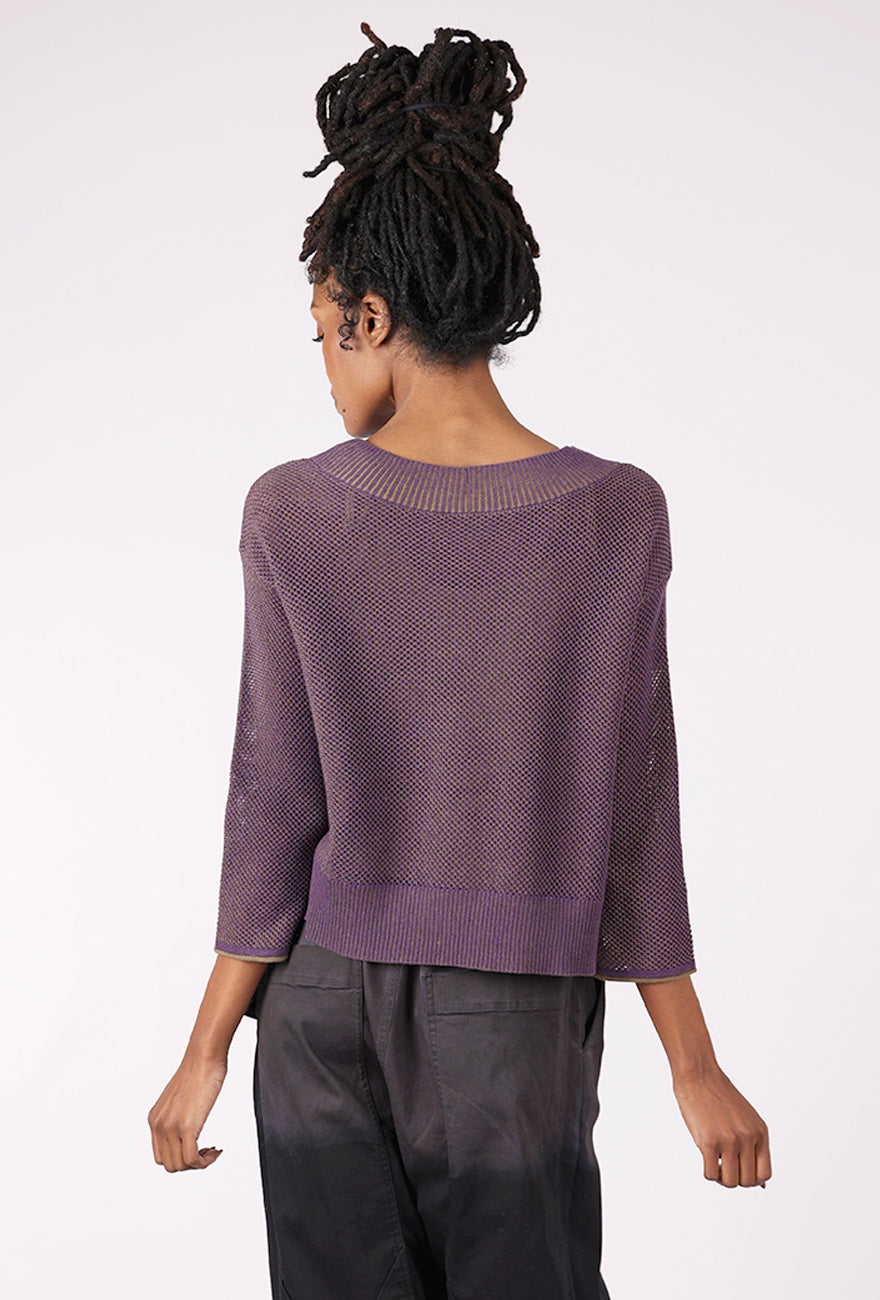 Clothing Reversible Mesh Go-To Topper, Violet