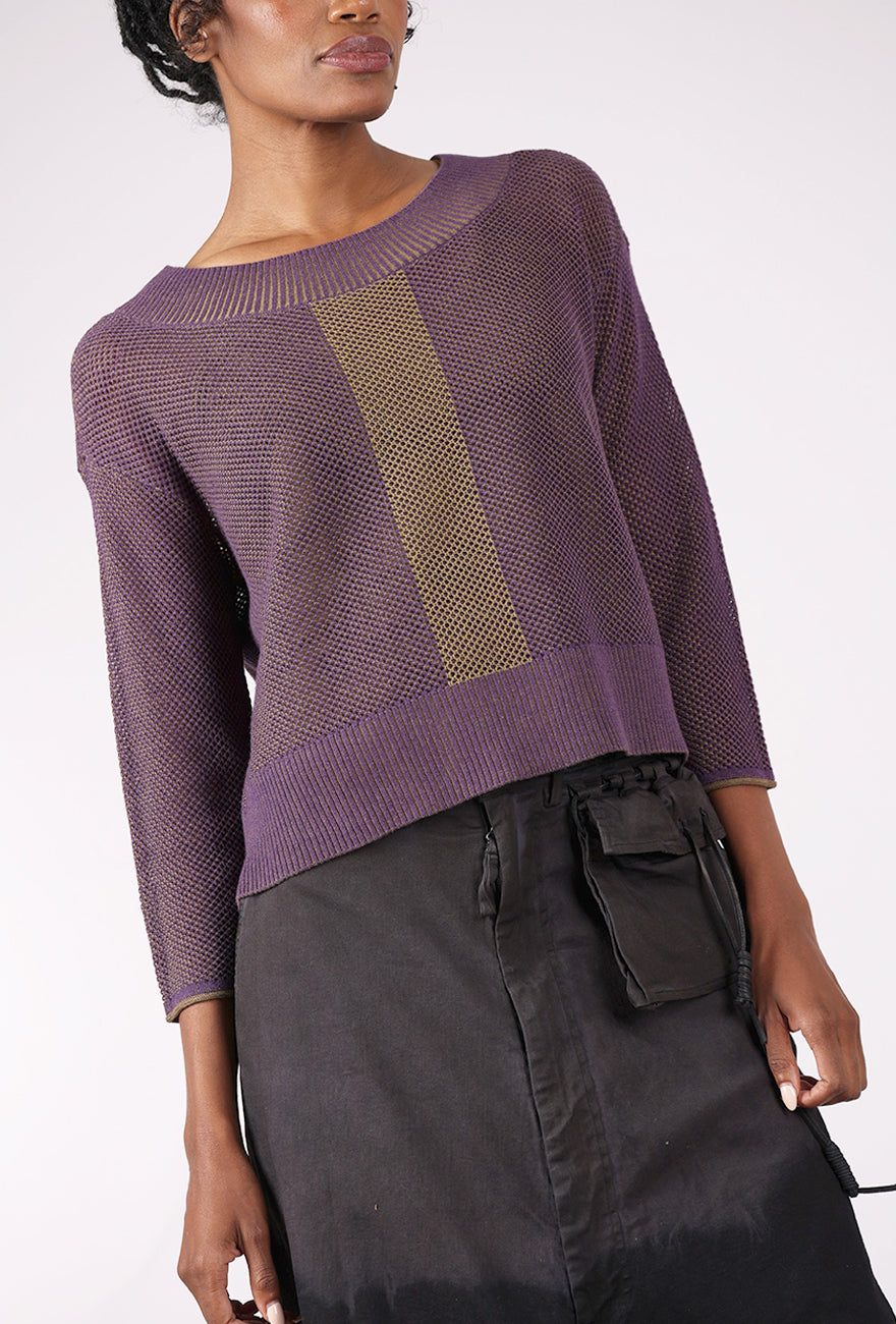 Clothing Reversible Mesh Go-To Topper, Violet