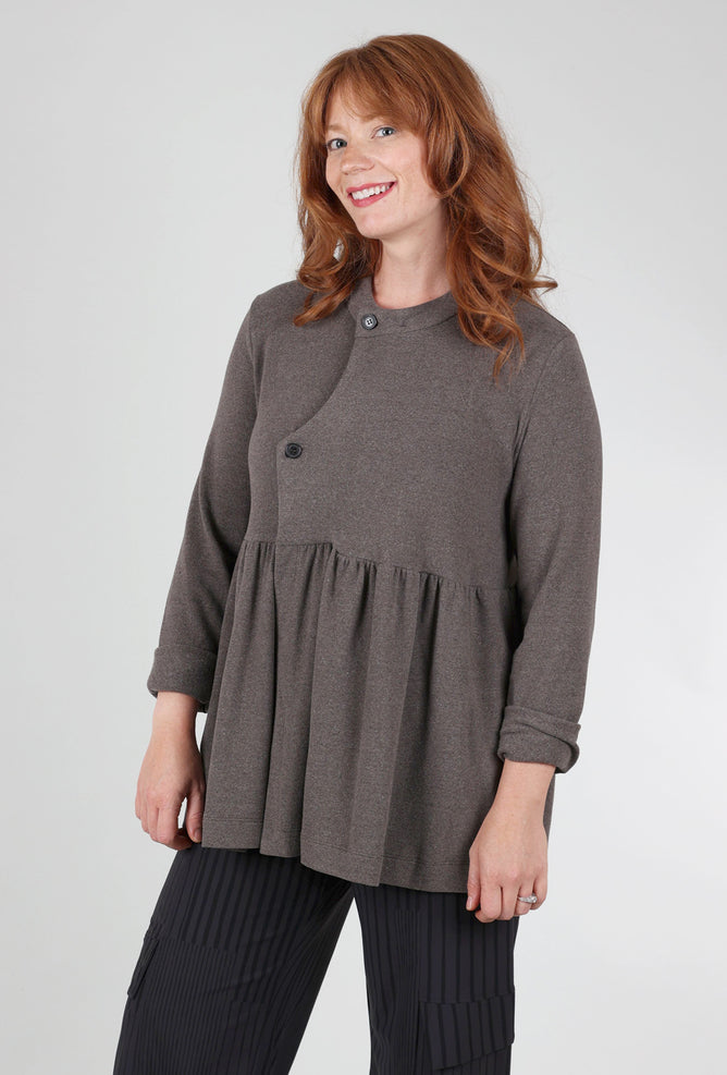 Knit Knit Peplum Cardie, Marrone