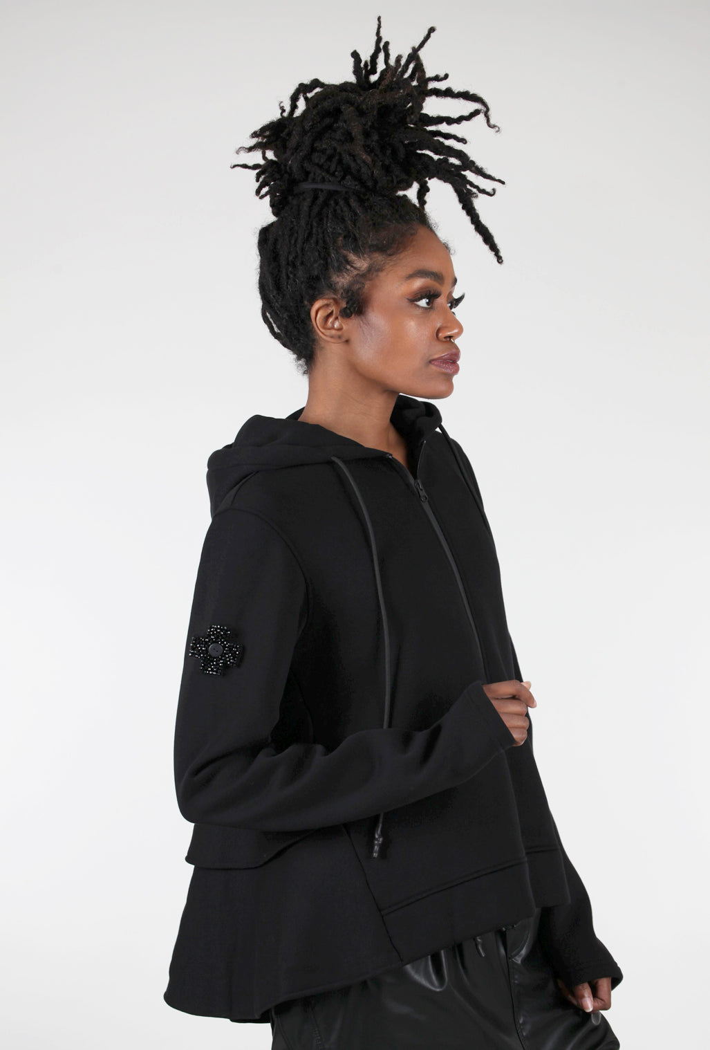 Pluslavie PLU Sparkle Button-On Patch, Plus/Black