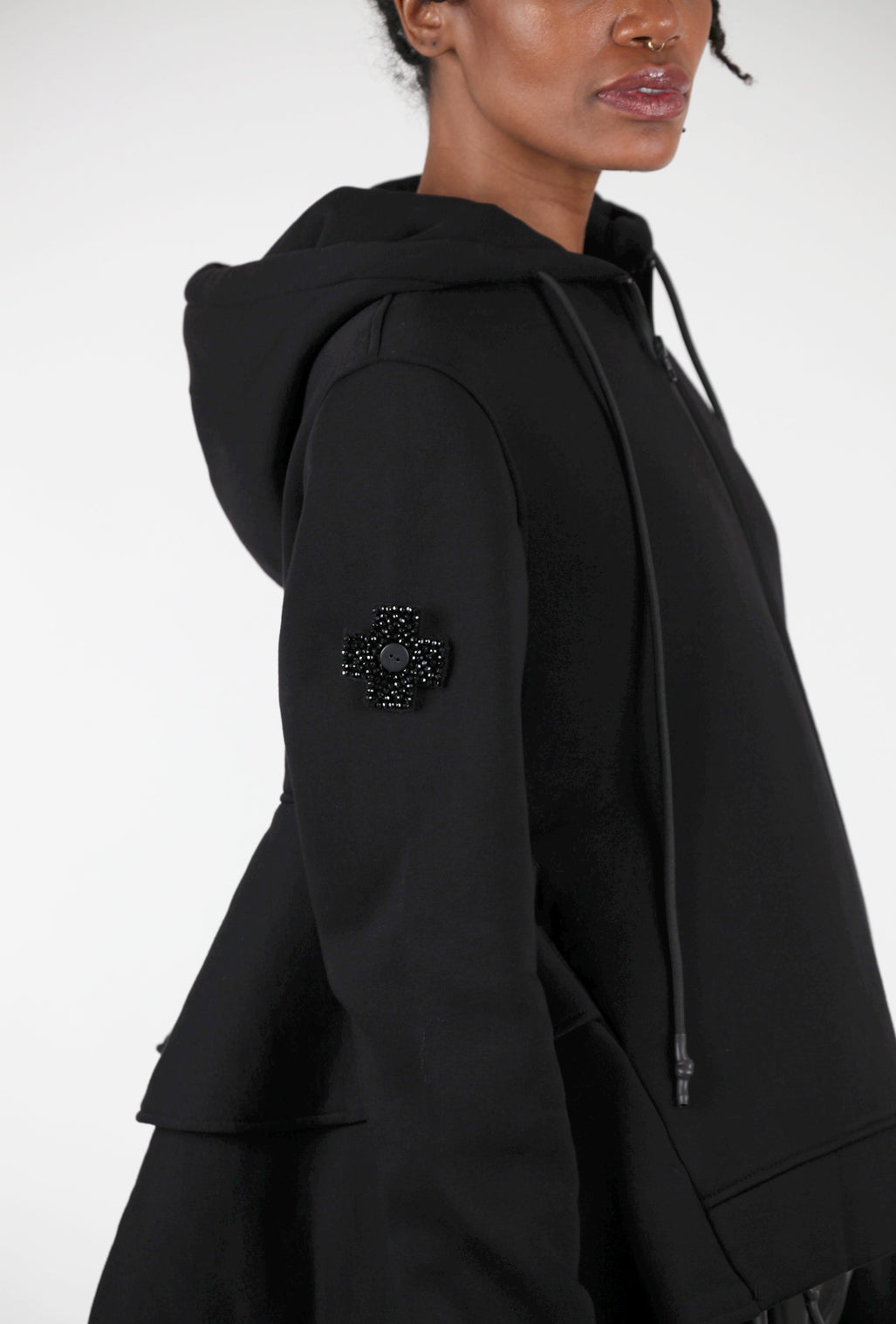 Pluslavie PLU Sparkle Button-On Patch, Plus/Black