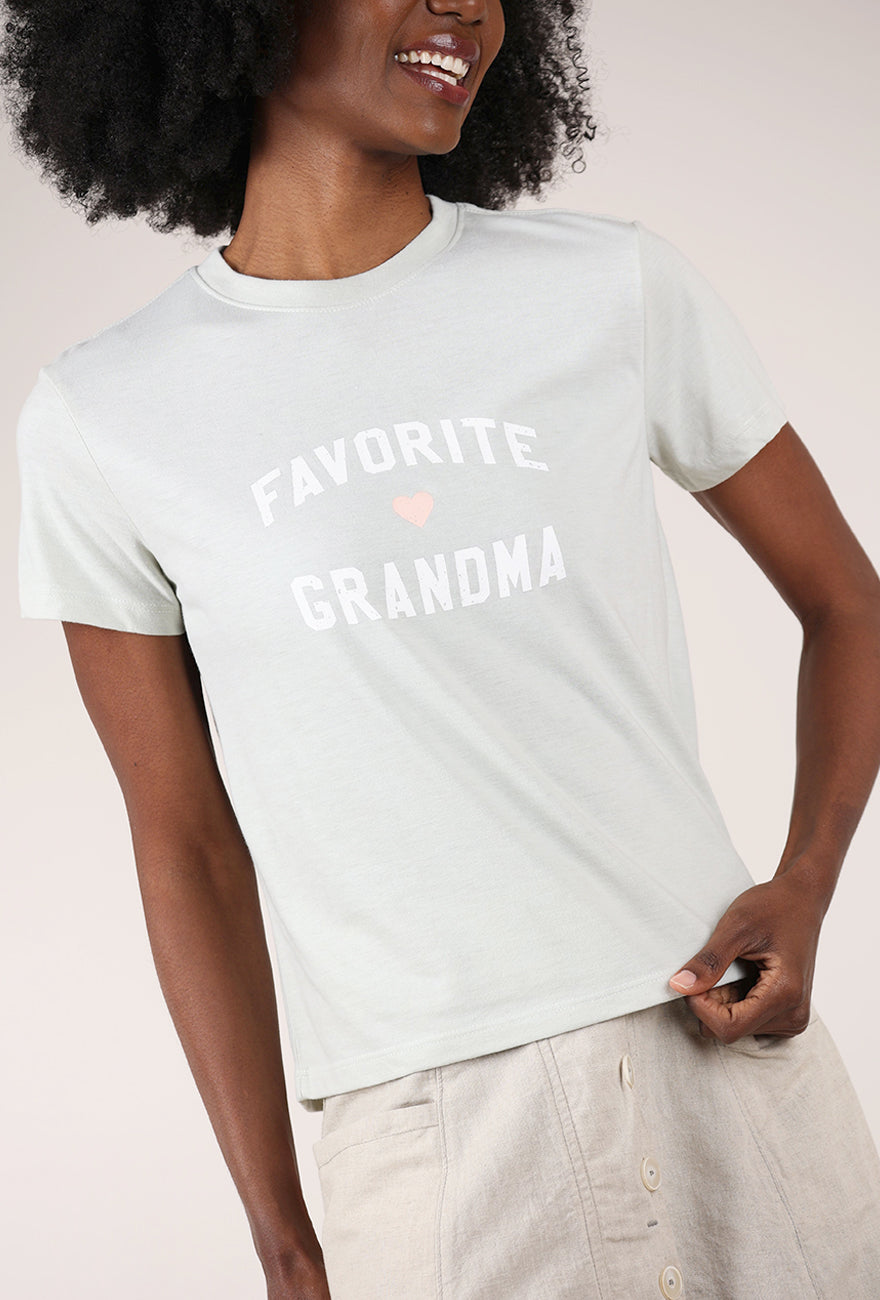 Favorite Daughter Favorite Grandma Tee, Light Sage