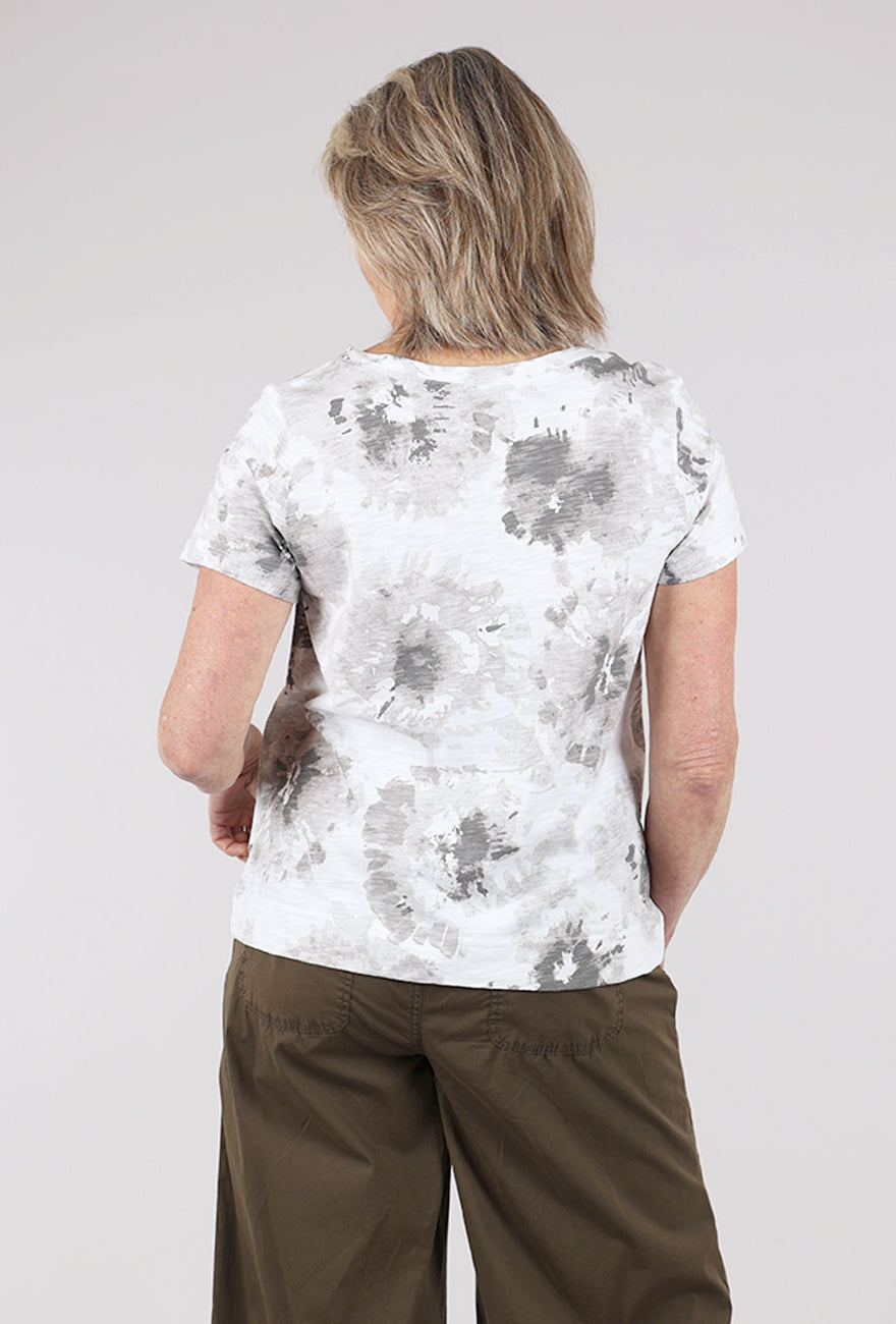 Escape by Habitat Sunburst Cotton Vee Tee, Fog